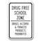Signmission Safety Sign, 12 in Height, Aluminum, 18 in Length, Drug Free - Drug Fr S A-1218 Drug Free - Drug Fr S - alternate 1